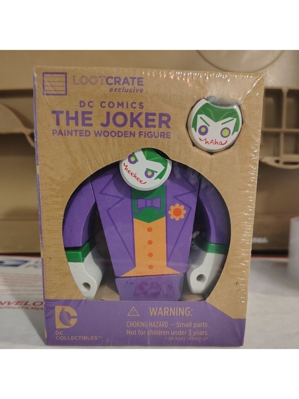 The Joker Painted Wooden Figure LOOTCRATE Exclusive DC Comics